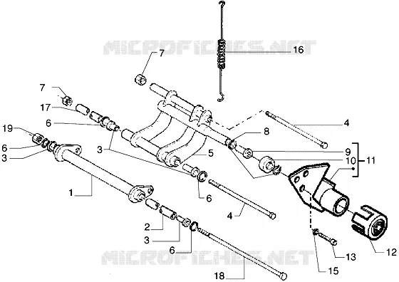 Swinging arm GILERA GILERA-SCOOTER 125 RUNNER 2002  Runner VX