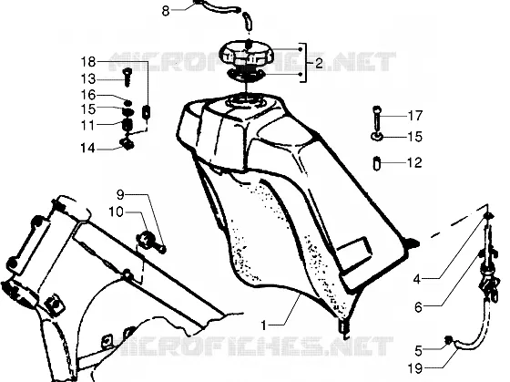 Reservoir carburant GILERA GILERA-SCOOTER 50 Surfer 2000  Surfer