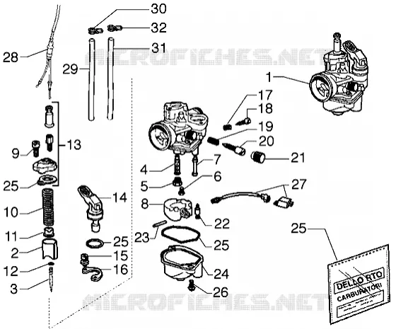 Carburateur GILERA GILERA-SCOOTER 50 ZULU 2002  Zulu 50