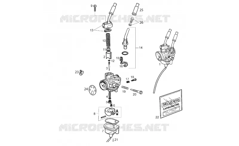 Carburateur GILERA GILERA-MOTORCYCLES 50 RCR 2012  RCR 50
