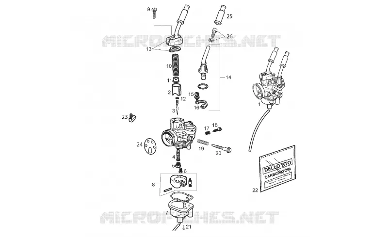 Carburateur GILERA GILERA-MOTORCYCLES 50 RCR 2013  RCR 50