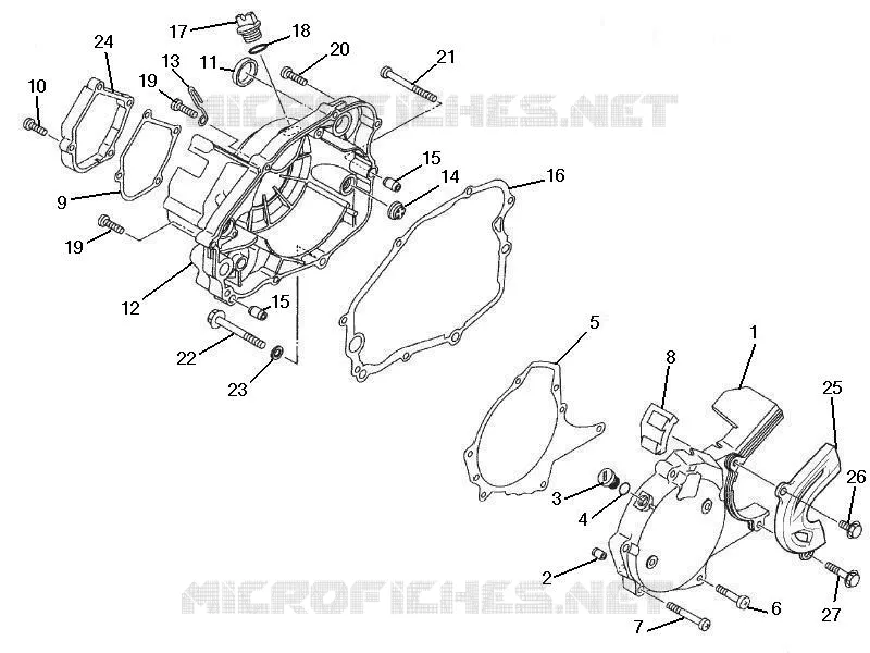 Couvercle carter - Refoidissement carter GILERA GILERA-MOTORCYCLES 125 SC 2006  SC 125