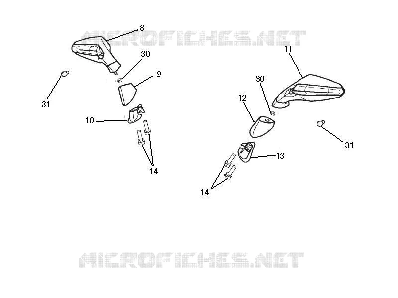 Rétroviseur/s GILERA GILERA-MOTORCYCLES 125 SC 2006  SC 125