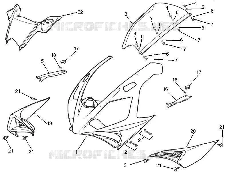 Tablier avant GILERA GILERA-MOTORCYCLES 125 SC 2006  SC 125