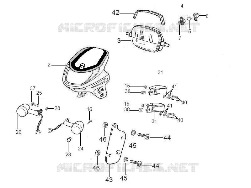 Eclairages avant - Clignotants GILERA GILERA-MOTORCYCLES 50 SMT 2006  SMT 50