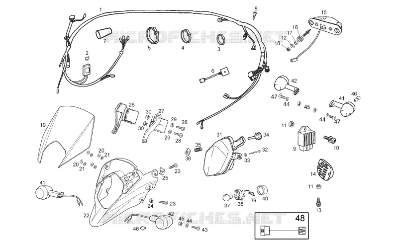 Feux - Circuit electrique GILERA GILERA-MOTORCYCLES 50 SMT 2012  SMT 50