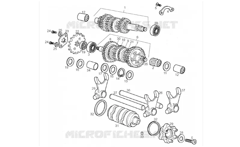 Boîte de vitesses GILERA GILERA-MOTORCYCLES 50 SMT 2015  SMT 50