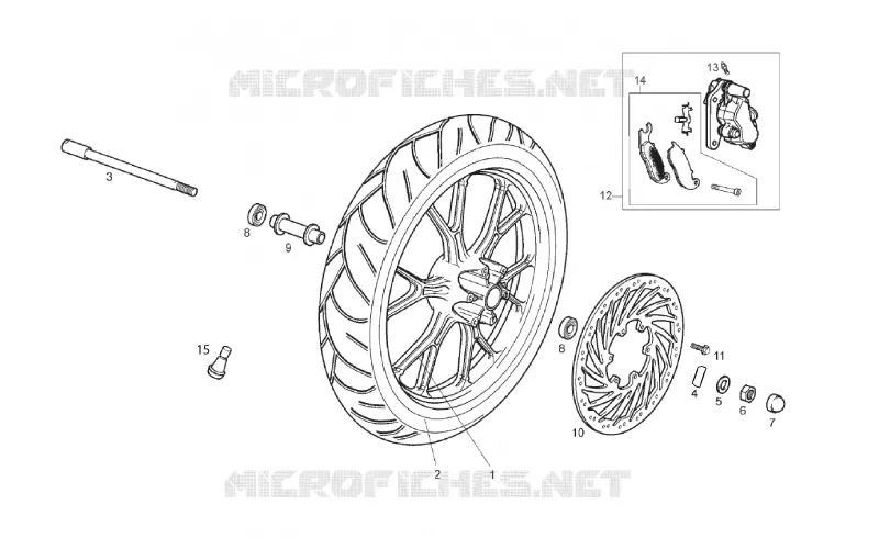 Roue Av. GILERA GILERA-MOTORCYCLES 50 SMT 2013  SMT 50