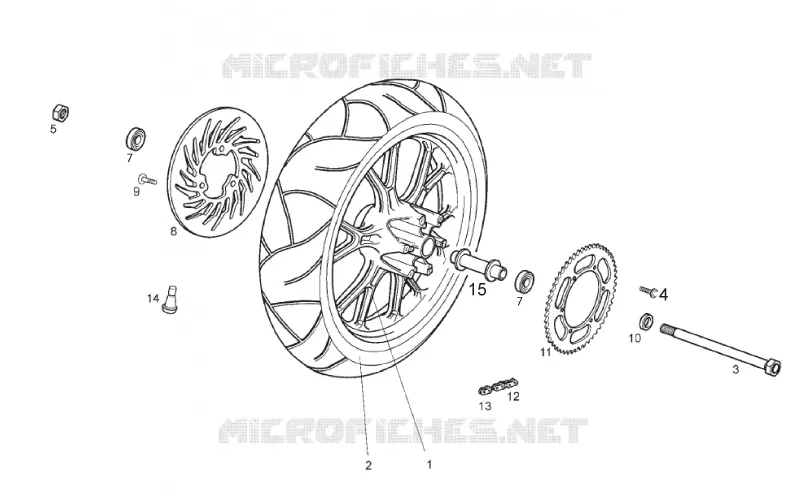 Roue arrière GILERA GILERA-MOTORCYCLES 50 SMT 2014  SMT 50