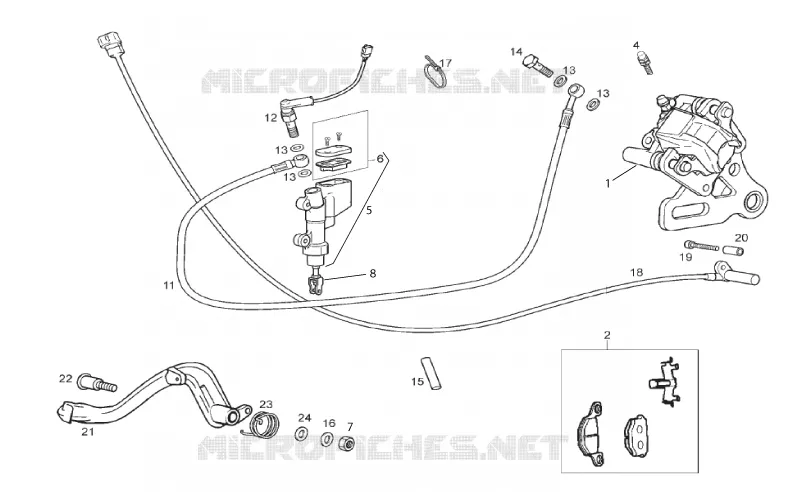 Système frein arrière GILERA GILERA-MOTORCYCLES 50 SMT 2015  SMT 50