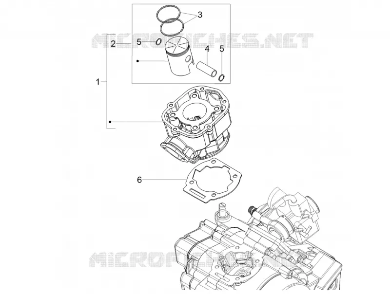 Cylindre - Piston GILERA GILERA-MOTORCYCLES 50 SMT 2018  SMT 50 E4