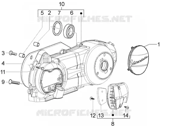 Refroidissement carter VESPA VESPA-SCOOTER 125 GRANTURISMO 2004  Granturismo L