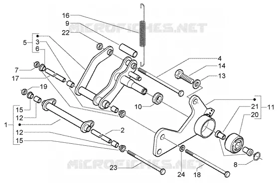 Bras oscillant VESPA VESPA-SCOOTER 200 GRANTURISMO 2004  Granturismo L