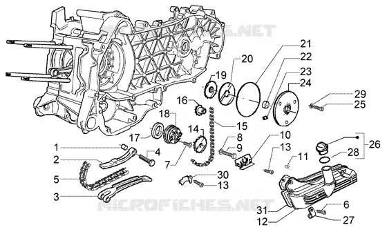 Ensemble pompe-carter huile VESPA VESPA-SCOOTER 200 GRANTURISMO 2004  Granturismo L