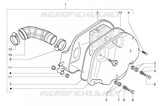 Filtre à aire VESPA VESPA-SCOOTER 200 GRANTURISMO 2005  Granturismo L