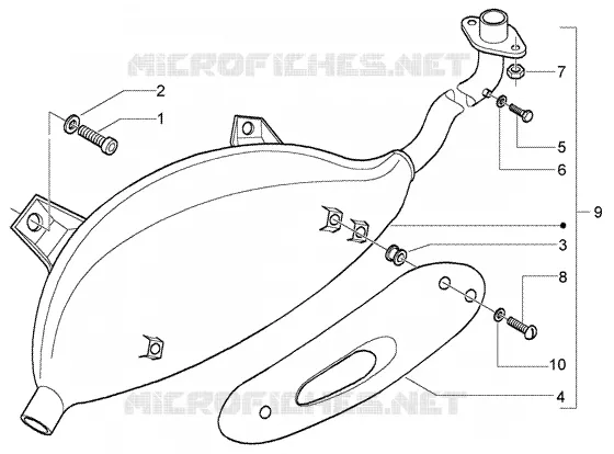 Silencieux VESPA VESPA-SCOOTER 200 GRANTURISMO 2004  Granturismo L