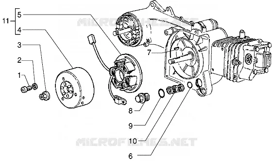 Volant magnetique VESPA VESPA-SCOOTER 125 ET4 Other year  ET4 125