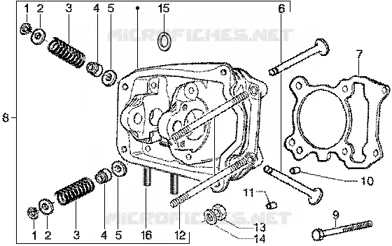 Ensemble culasse-soupapes VESPA VESPA-SCOOTER 125 ET4 Other year  ET4 125 Leader