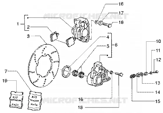 Disc brake caliper VESPA VESPA-SCOOTER 50 ET4 Other year  ET4 50
