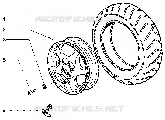 Front wheel VESPA VESPA-SCOOTER 50 ET4 Other year  ET4 50