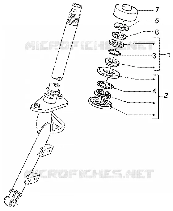 Steering bearing ball tracks VESPA VESPA-SCOOTER 50 ET4 Other year  ET4 50