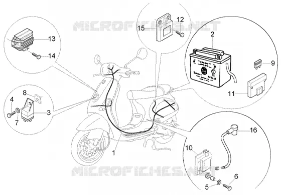 Electrical device VESPA VESPA-SCOOTER 150 LX Other year  LX 150