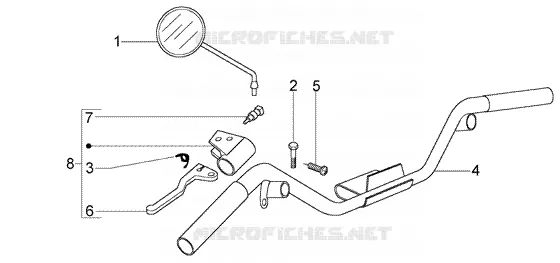 Handlebars component parts VESPA VESPA-SCOOTER 150 LX Other year  LX 150