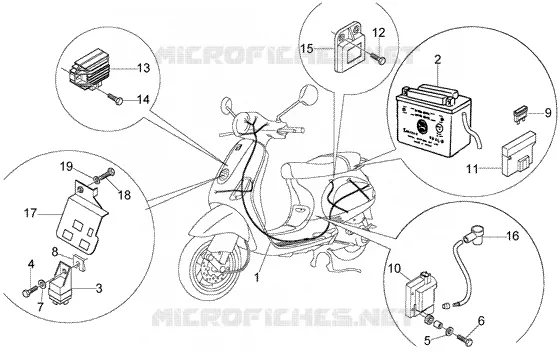 Electrical device VESPA VESPA-SCOOTER 150 LX Other year  LX 150