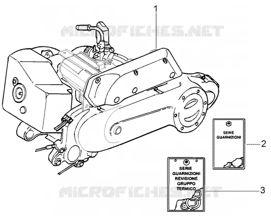 moteur VESPA VESPA-SCOOTER 50 LX Other year  LX 50 2T