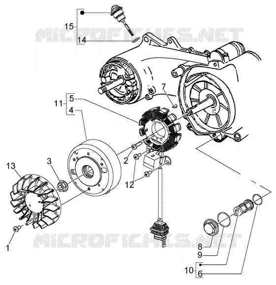 Flywheel magneto VESPA VESPA-SCOOTER 50 LX Other year  LX 50 4T
