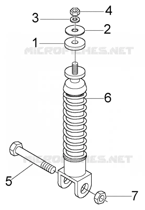 Rear damper VESPA VESPA-SCOOTER 50 LX Other year  LX 50 4T