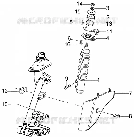 Front damper cover VESPA VESPA-SCOOTER 50 LX Other year  LX 50 4T