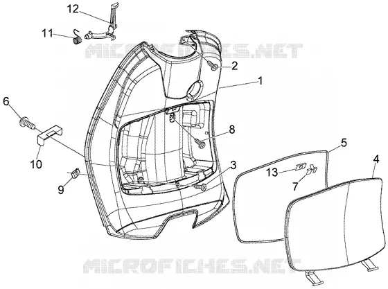 Front glove VESPA VESPA-SCOOTER 50 LX Other year  LX 50 4T