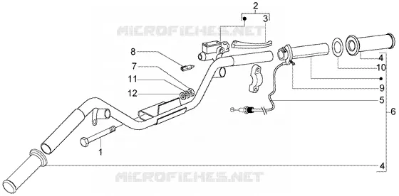 Handlebars component parts VESPA VESPA-SCOOTER 50 LX Other year  LX 50 4T