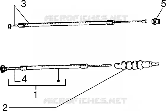 Transmission embrayage-gaz VESPA VESPA-SCOOTER 125 PX Other year  PX 125 E