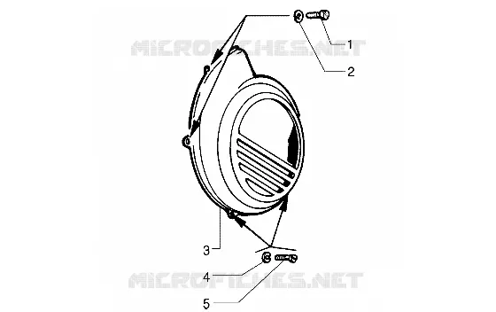 Couvercle limaçon-Protection moteur VESPA VESPA-SCOOTER 150 PX Other year  PX 150 E