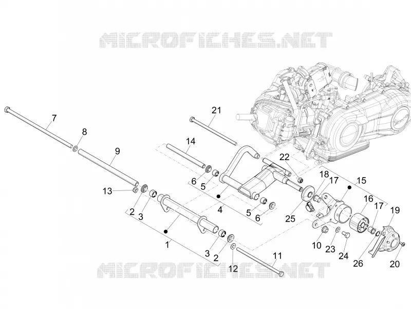 Bras oscillant VESPA VESPA-SCOOTER 125 946 2013  946 125 4T 3V ABS E3
