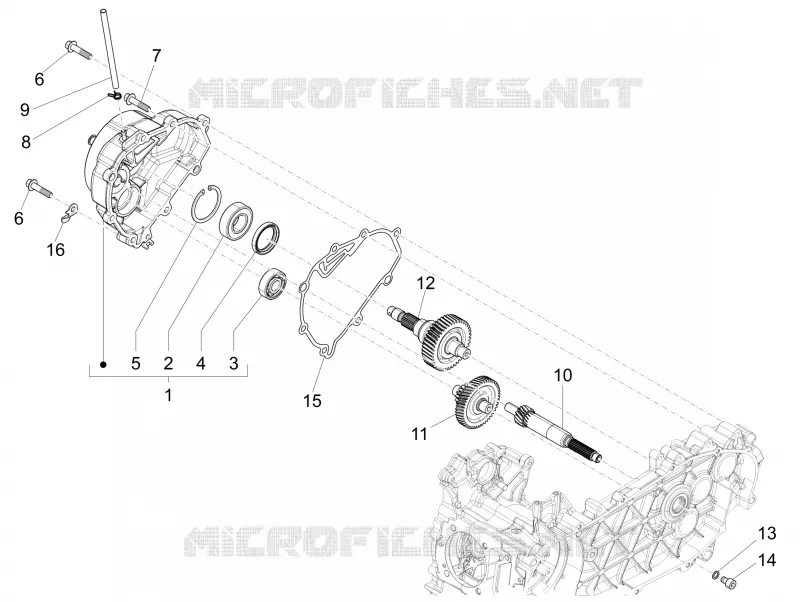 Ensemble réducteur VESPA VESPA-SCOOTER 125 946 2013  946 125 4T 3V ABS E3