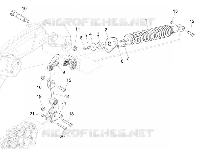 Suspension arrière - Amortisseur/s VESPA VESPA-SCOOTER 125 946 2014  946 125 4T 3V ABS E3