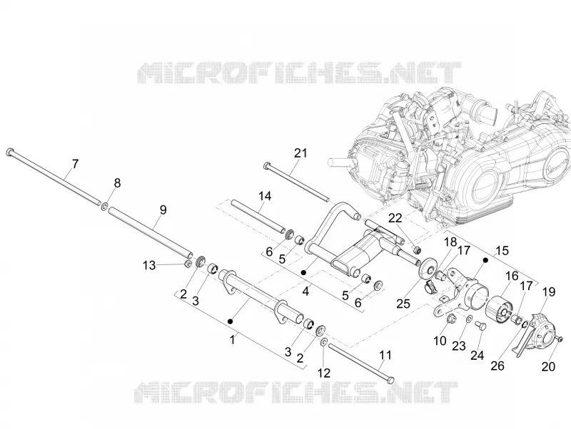 Bras oscillant VESPA VESPA-SCOOTER 150 946 2015  946 150 4T 3V ABS