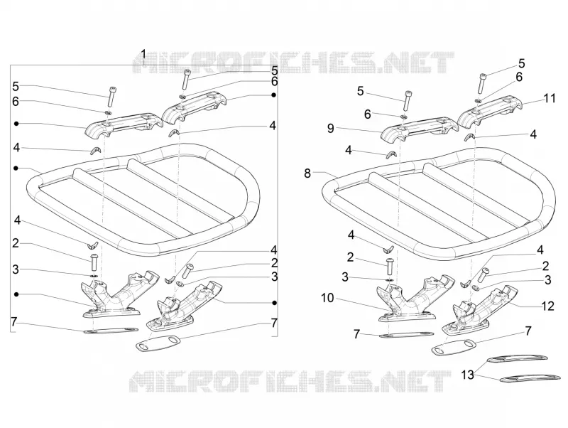 Porte-bagages arrière VESPA VESPA-SCOOTER 150 946 2015  946 150 4T 3V ABS