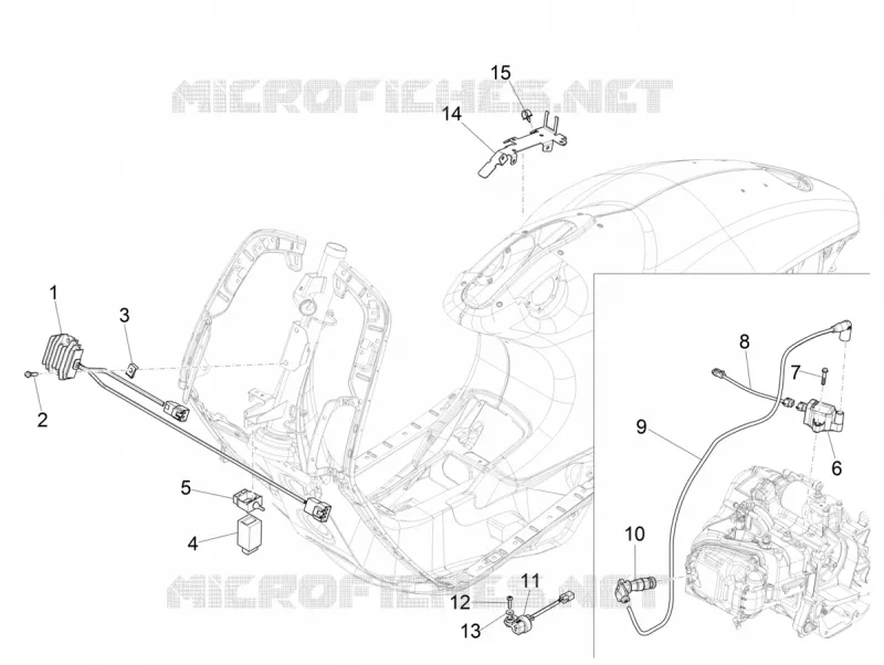 Régulateurs de tension - Centrales electroniques - Bobine H.T. VESPA VESPA-SCOOTER 150 946 2016  946 150 4T 3V ABS