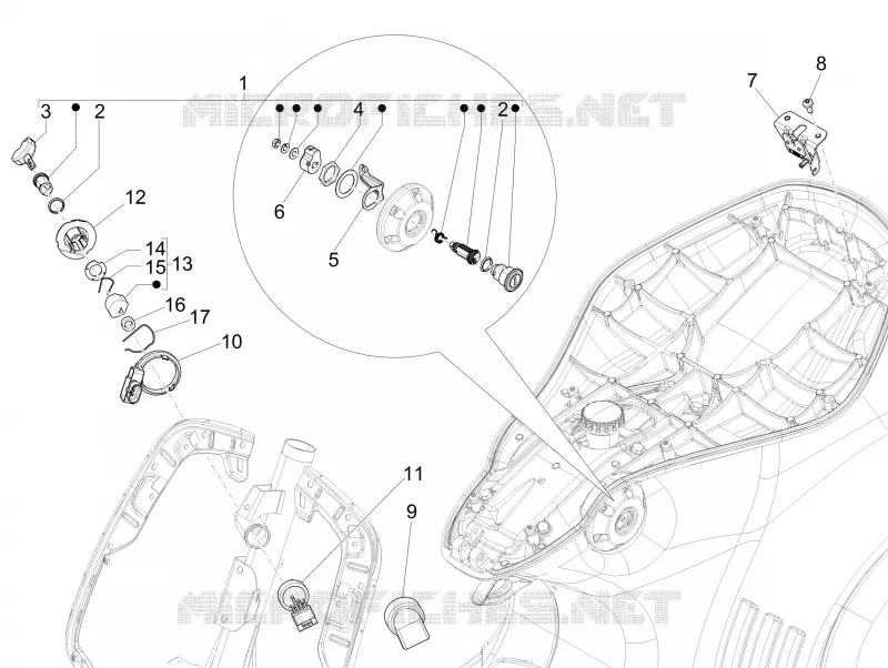 Serrures VESPA VESPA-SCOOTER 150 946 2017  946 150 4T 3V ABS
