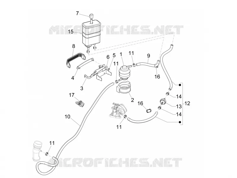 Système anti-évaporation VESPA VESPA-SCOOTER 150 946 2017  946 150 4T 3V ABS