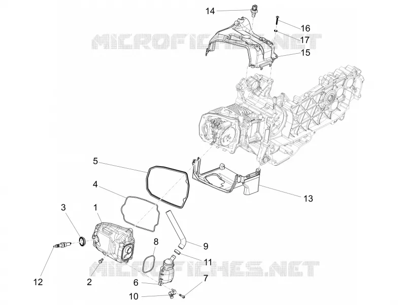 Couvercle culasse VESPA VESPA-SCOOTER 125 946 2015  946 ARMANI 125 4T 3V ABS E3