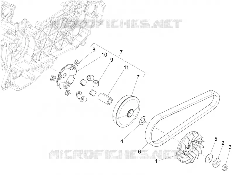 Poulie motrice VESPA VESPA-SCOOTER 150 946 2015  946 ARMANI 150 4T 3V ABS E3
