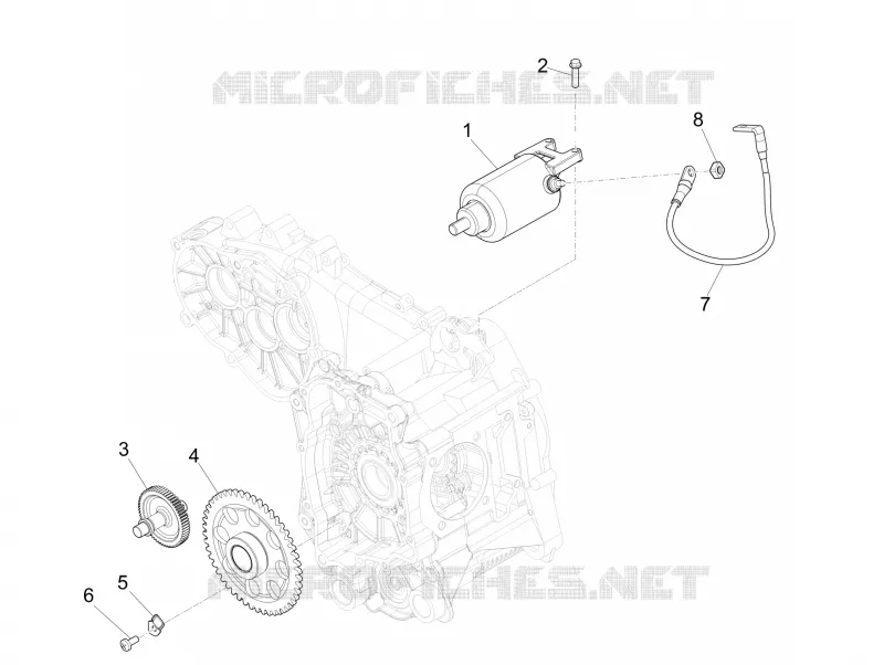Démarrage - Démarrage électrique VESPA VESPA-SCOOTER 300 GTV 2017  GTV 300 SEI GIORNI ie E4 ABS
