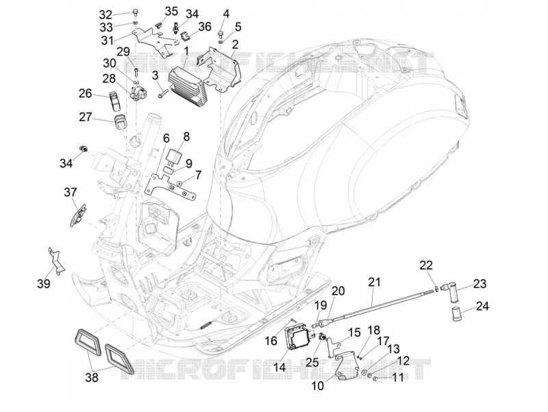 Régulateurs de tension - Centrales electroniques - Bobine H.T. VESPA VESPA-SCOOTER 300 GTV 2017  GTV 300 SEI GIORNI ie E4 ABS