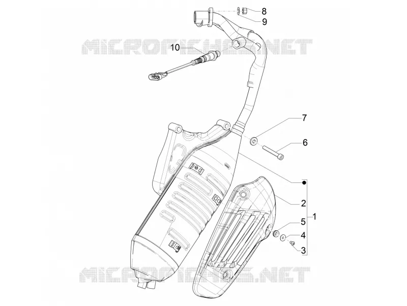 Silencieux VESPA VESPA-SCOOTER 125 SPRINT 2018  Sprint 125 4T 3V IGET E4 ABS