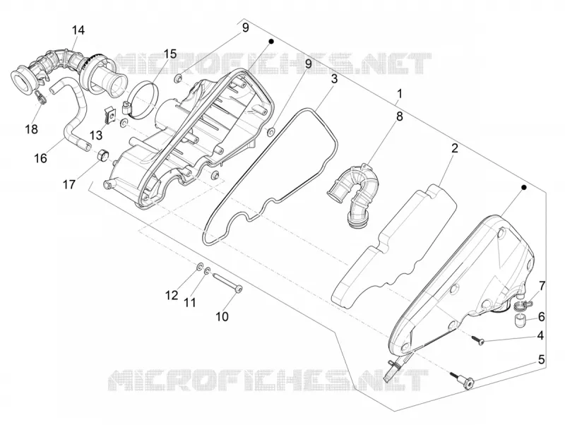 Filtre à air VESPA VESPA-SCOOTER 50 SPRINT 2017  Sprint 50 4T 3V E4